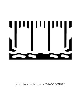 viaduct bridge glyph icon vector. viaduct bridge sign. isolated symbol illustration