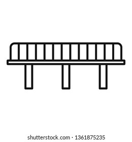 Viaduct bridge icon. Outline viaduct bridge vector icon for web design isolated on white background