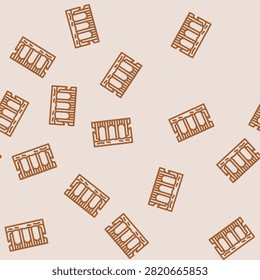 viaduct bridge line seamless pattern viaduct bridge thin line illustration