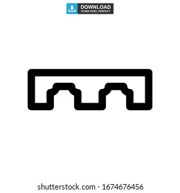 viaduct icon or logo isolated sign symbol vector illustration - high quality black style vector icons
