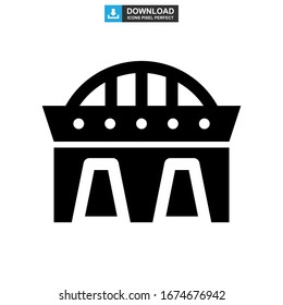 viaduct icon or logo isolated sign symbol vector illustration - high quality black style vector icons
