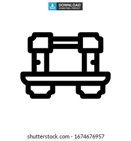 viaduct icon or logo isolated sign symbol vector illustration - high quality black style vector icons
