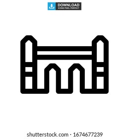 viaduct icon or logo isolated sign symbol vector illustration - high quality black style vector icons

