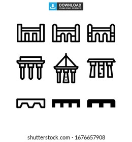 viaduct icon or logo isolated sign symbol vector illustration - Collection of high quality black style vector icons
