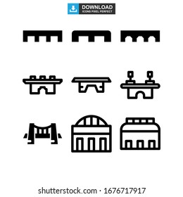 viaduct icon or logo isolated sign symbol vector illustration - Collection of high quality black style vector icons
