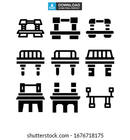 viaduct icon or logo isolated sign symbol vector illustration - Collection of high quality black style vector icons
