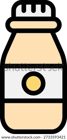Vial bottle Vector Icon Design Illustration