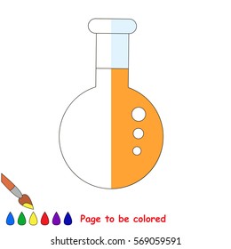 The Vial, the coloring book to educate preschool kids with easy gaming level, the kid educational game to color the colorless half by sample.