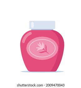Vial cosmetics. Beauty and skin care. Cosmetic bottle. Cream, gel, tube, soap. Products for beauty and cleanser. Vector illustration in flat style
