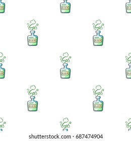 A vial of green potion.Medicines for diabetics.Diabetes single icon in cartoon style vector symbol stock illustration.