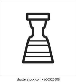 vial for hoohah vector icon in simple outline style. This icon are perfect for your websites and applications.
