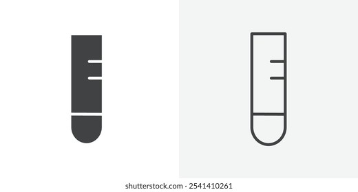 Vial icon flat and simple set design