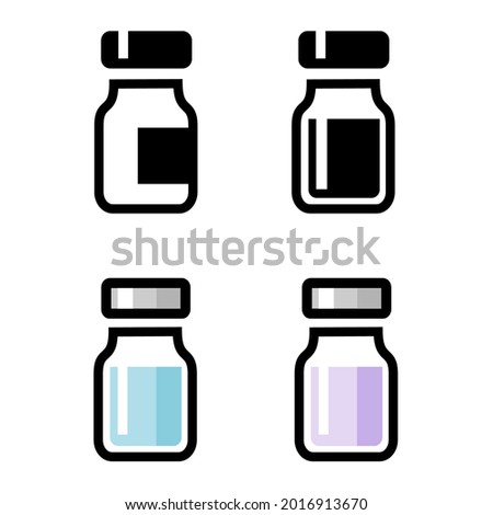 vial for injection icons vector.