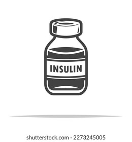 Vial del icono de insulina vector transparente aislado