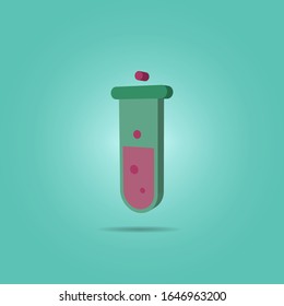 Vial isometric icon. Simple color vector of science icons for ui and ux, website or mobile application