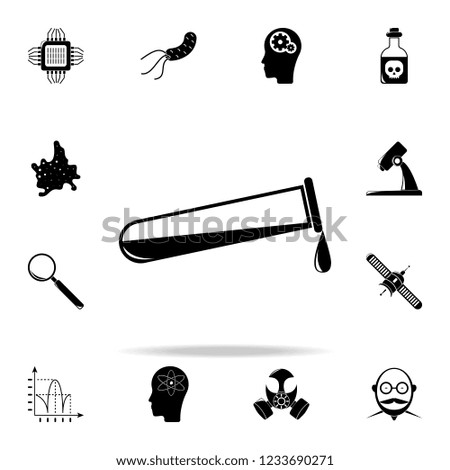 vial with liquid icon. The science icons universal set for web and mobile