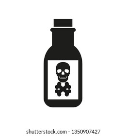 Vial of poison. Simple vector illustration.