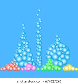 The vials of air or solution collected in the form of test tubes. Vector illustration EPS10