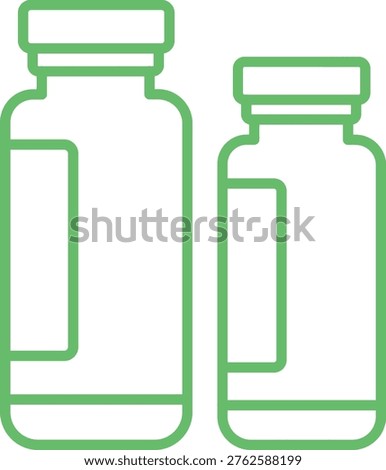 Vials vector icon. Can be used for printing, mobile and web applications.