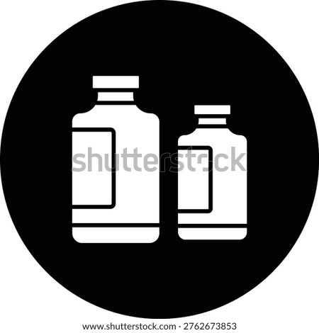 Vials vector icon. Can be used for printing, mobile and web applications.