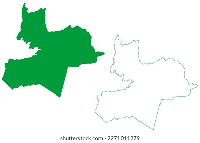 Viana municipality (Espírito Santo state, Municipalities of Brazil, Federative Republic of Brazil) map vector illustration, scribble sketch Viana map