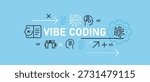 vibe coding banner modern software development and artificial intelligence collaboration projects programming and developer experience with AI agents