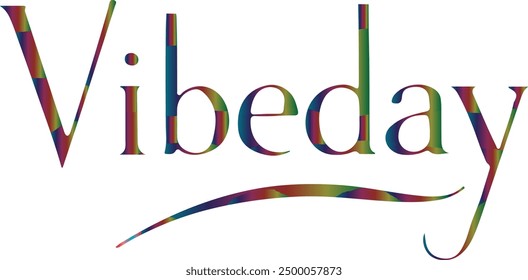 vibe day typography,silhouette vector art illustration