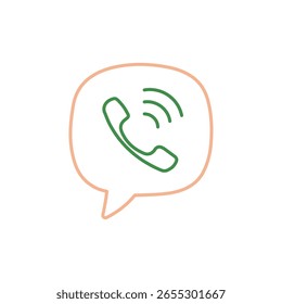 Icono de llamada de Viber en esquema