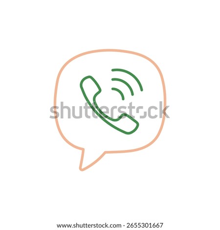 viber call in outline icon