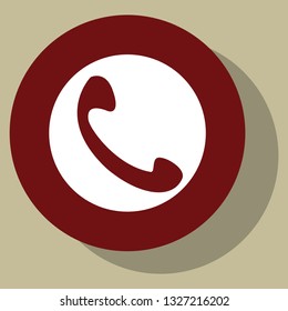 Viber flat icon. Vector illustration. Element template for design.
