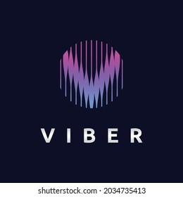 Logo de Viber con concepto de letra V