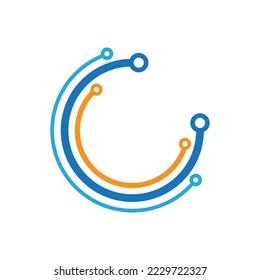 Viber optic cable icon vector flat design template