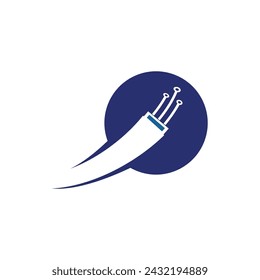 Viber optic cable icon vector flat design template