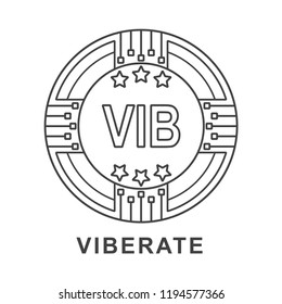 viberate coin VIB Cryptocurrency  icon outline