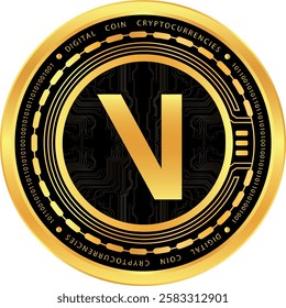 viberate-vib cryptocurrency drawings on abstract background. 3d illustrations.