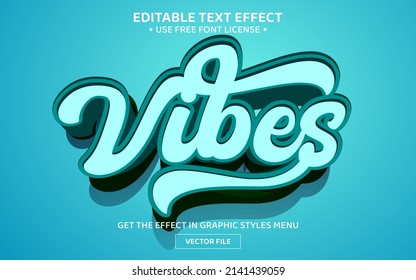 Vibes 3D editable text effect template