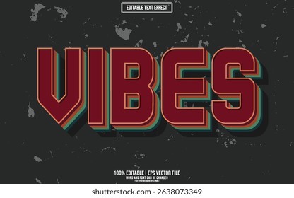 Vibes 3D editable text effect