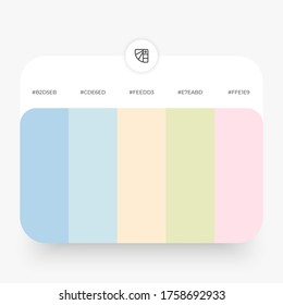 Vibes color palette with color correction. Unicorn vibes Color palette. Vector illustration eps10.