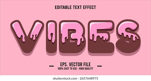 vibes, happy and funny text effect with editable text