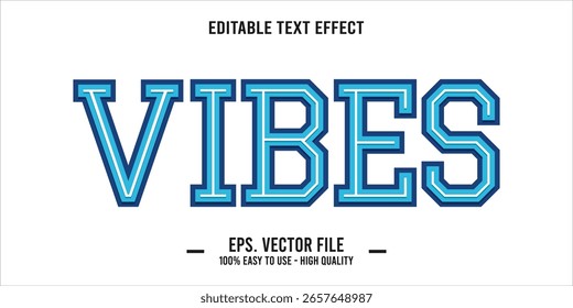 vibes, happy and funny text effect with editable text