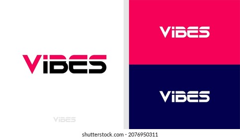 VIBES LOGO WORDMARK LOGO BOLD EDITABLE