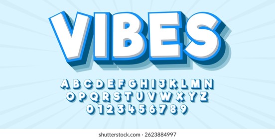Vibes text effect. Editable text effect