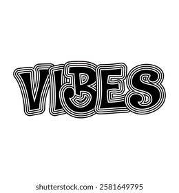 vibes text on white background.