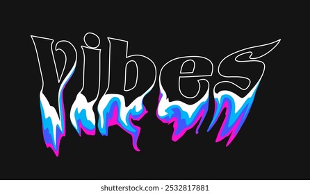 Stimmung. typografisches Design mit flüssigem Schmelzeffekt für T-Shirt-Print, motivierendes Design für typografische Kleidung, inspirierende Zitate T-Shirt, Poster und Aufkleber