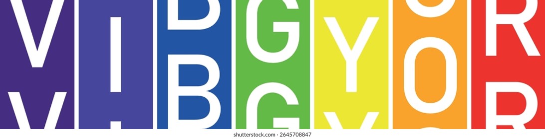 VIBGYOR Rainbow Color Block T-shirt 