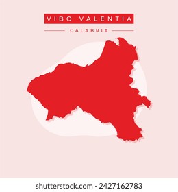 Vibo Valentia province (Italy, Italian Republic, Calabria region) map vector illustration, scribble sketch Province of Vibo Valentia map