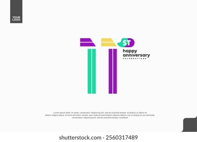 Vibrant 11st Anniversary Celebration with Colorful Design