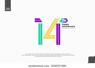 Vibrant 14th Anniversary Celebration with Colorful Design