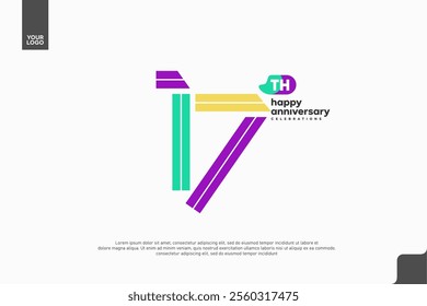 Vibrant 17th Anniversary Celebration with Colorful Design