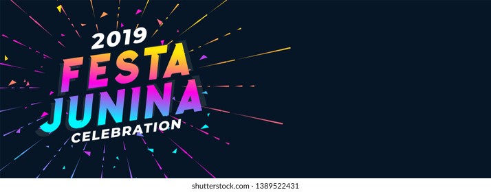 vibrant 2019 festa junina celebration banner